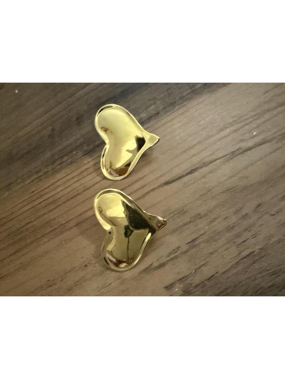 Vintage ’90s Sutton Hoo Carlton Ridge Gold  CLIP ON EARRINGS Heart
